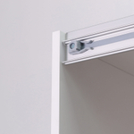 Шкаф купе для одежды с зеркалом белый Муро с раздвижной системой Hettich TopLine L
