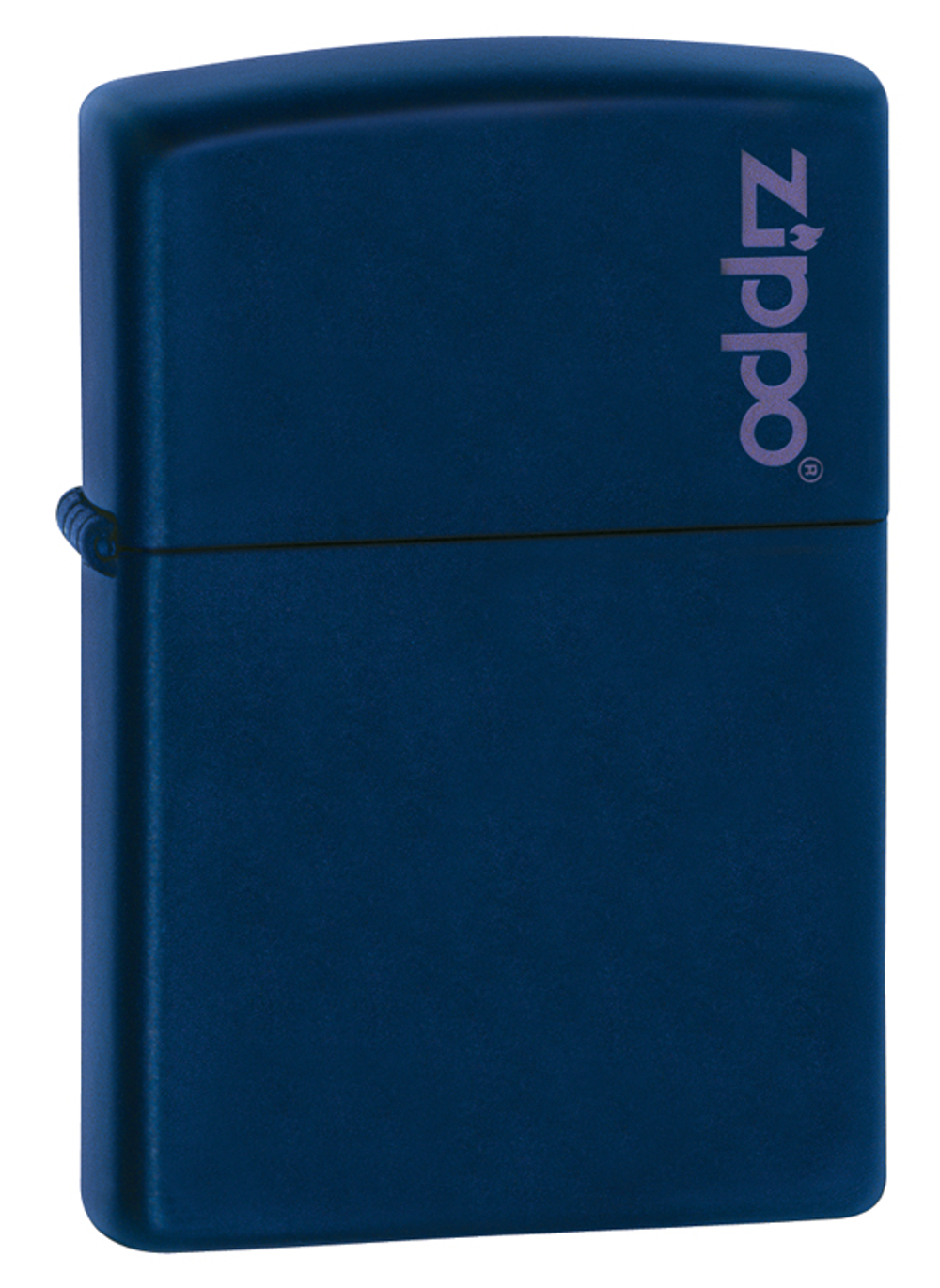 239ZL Зажигалка ZIPPO Classic Navy Matte, латунь/сталь, синяя с фирменным логотипом, матовая, 38x13x57 мм