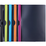 Папка с клипом DELI А4 для сшивания листов, 300 мкм, корешок 10 мм, ассорти