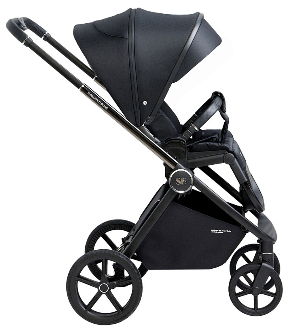 Детская коляска Sweet Baby Elegante 3 в 1 Chrome Black