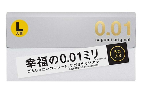 Презервативы Sagami Original 0.01 L-size – 0,01 мм, 5 шт