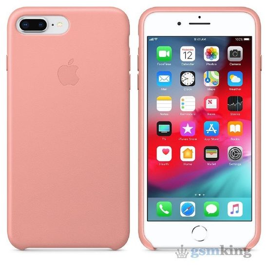 Leather Case iPhone 8/7 Plus Soft Pink (Бледно‑розовый)