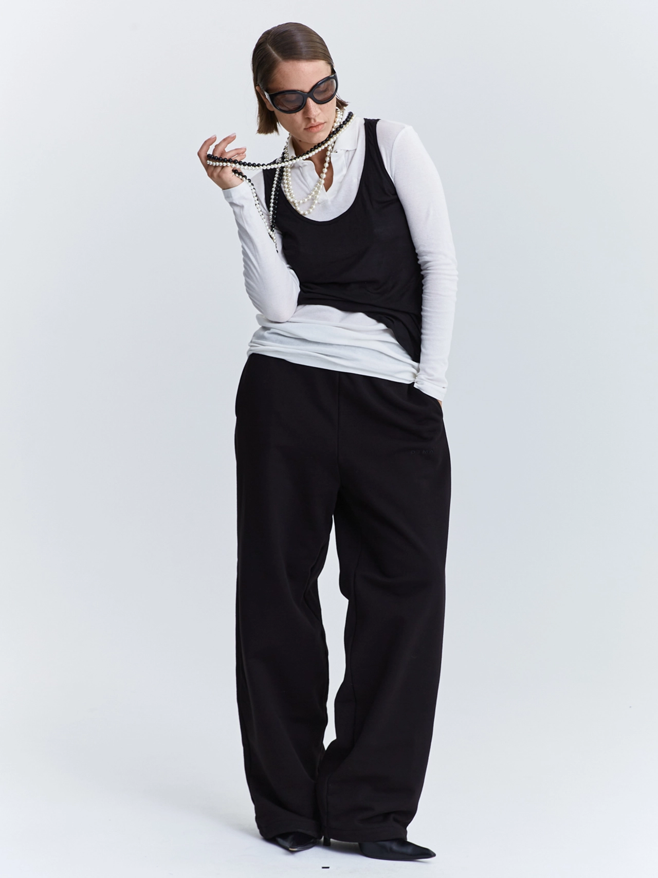 Брюки багги из футера