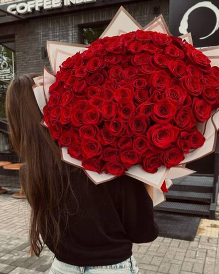 101 красная роза