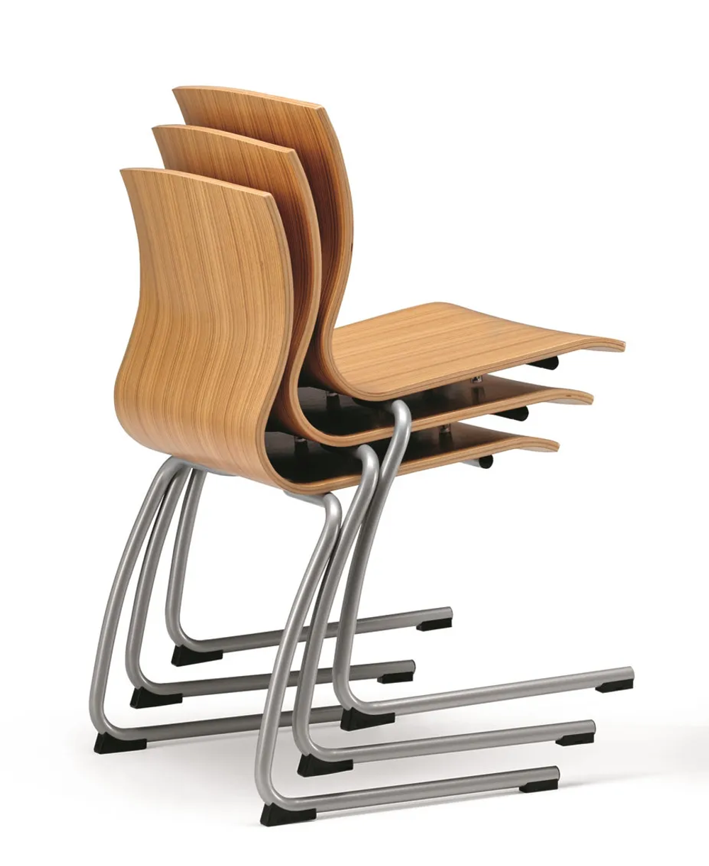 Стул ученический Delta-Carry фанера на полозьях штабелируемый