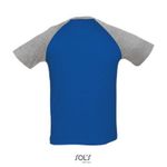 Футболка двухцветная FUNKY. C рукавами реглан. 100% хлопок Белый/Красный  XL