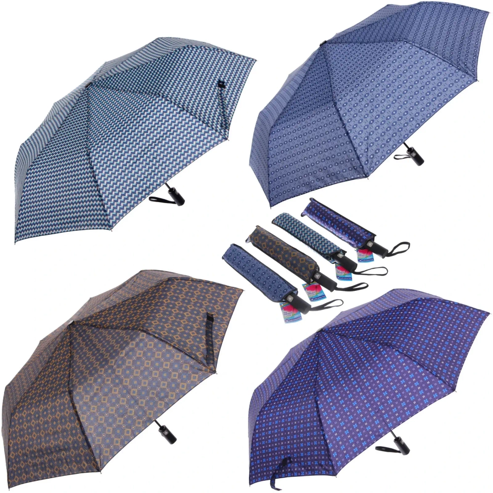 Зонт мужской полуавтомат «Ultramarine - Таро», микс 4 цвета, 8 спиц, d-96см, длина в слож. виде 28см
