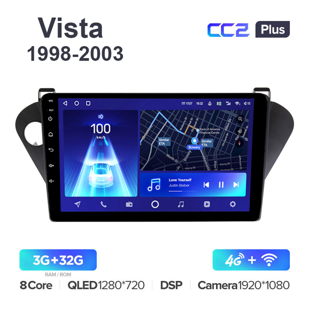 Teyes CC2 Plus 9"для Toyota Vista (V50) 1998-2003 (прав)