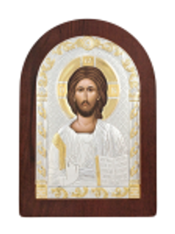 Спаситель, икона арочная, красное дерево, 75х103