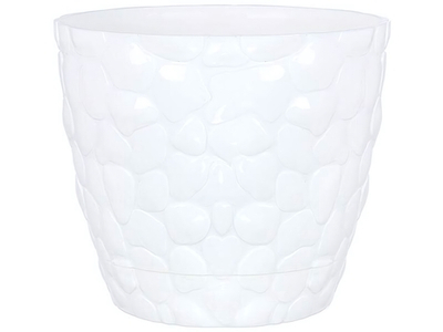 Кашпо Камни 4,8л с подставкой (белый)
