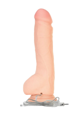 Телесный реалистичный вибратор-ротатор Ulric - 24 см. (Цвет: телесный)