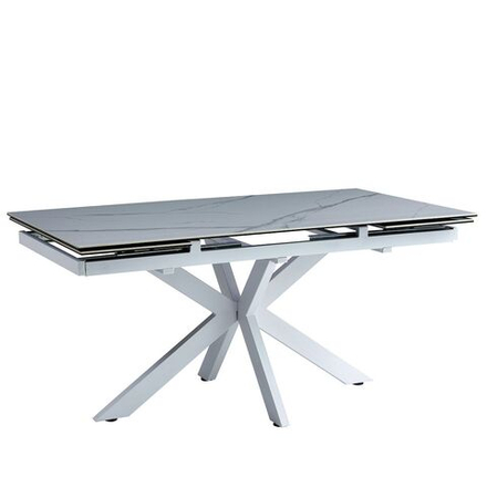Стол керамический LA ALTA VENECJA Lisa white 160-240*90, каркас белый