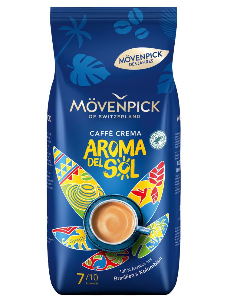 Кофе в зернах Movenpick Caffe Crema Aroma Del Sol 1 кг x 2 шт