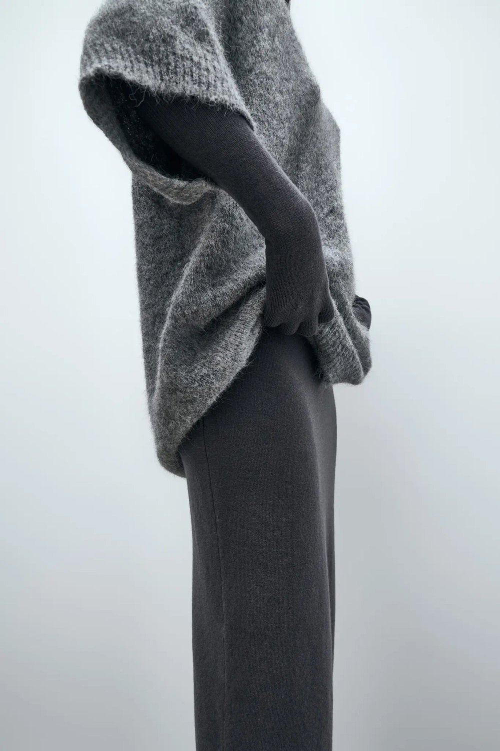 Удлиненные перчатки из шерсти мериноса