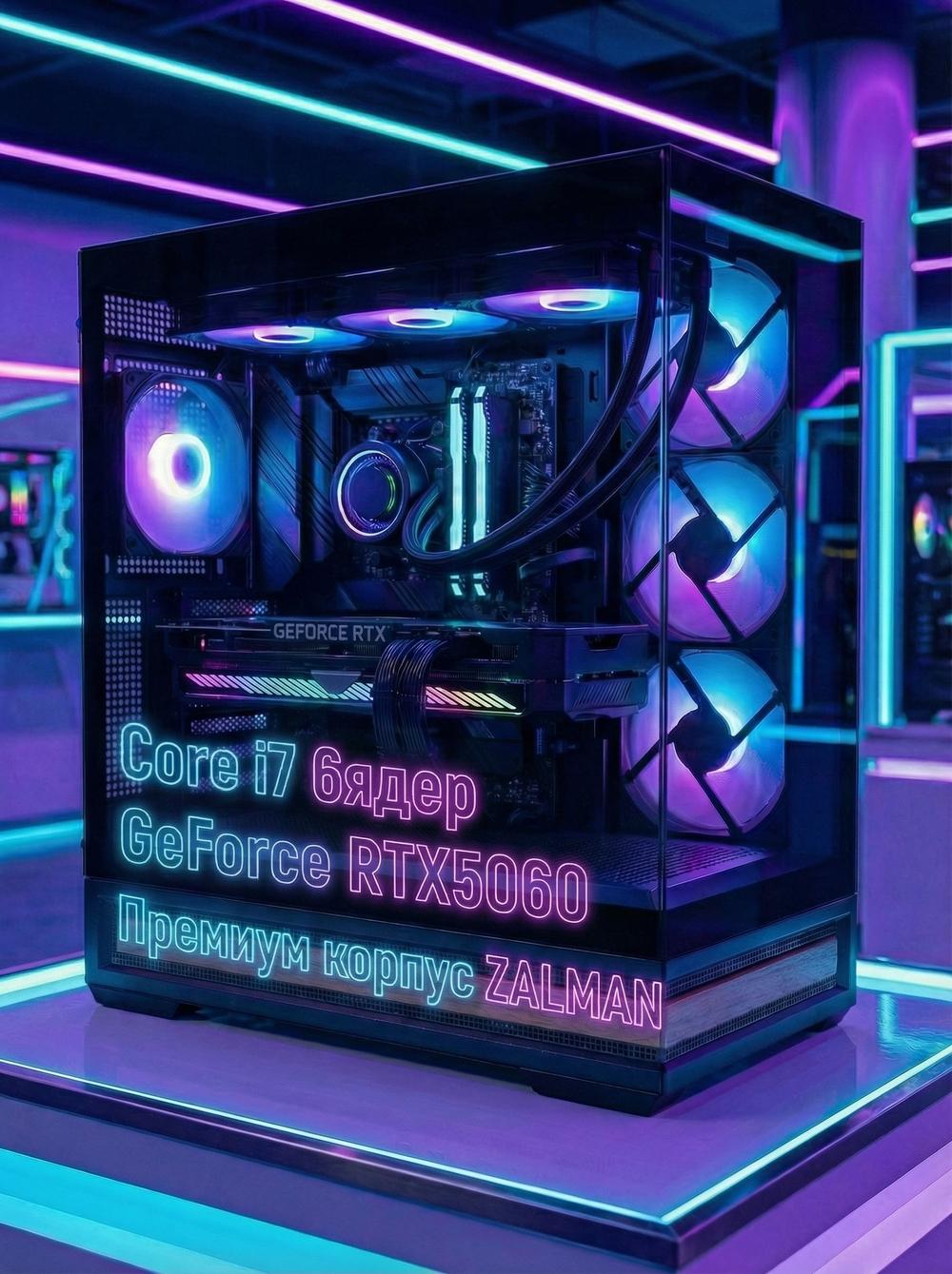 Игровой компьютер / Core i7 6850K / NVIDIA RTX5060 / 32GB / DDR4 / SSD 100GB