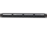 Патч-панель  NikoMax NMC-RP24UD2-ES-1U-BK