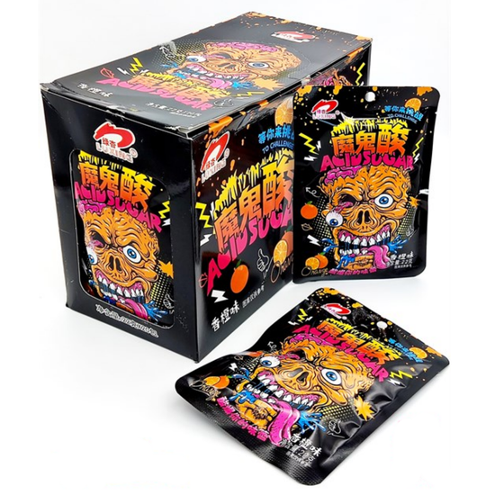 Конфеты кислые Luxing Зомби Апельсин, 22 гр (Китай)