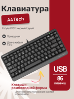 Клавиатура A4Tech Fstyler FKS11 проводная, USB, черный/серый