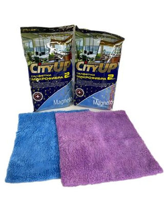 Салфетка микрофибра "City UP-141"Magneto (2шт) 25х25см