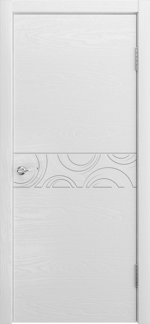 Дверь Комбо 02 / Цвет Ясень белоснежный / Двери ТЕКОНА