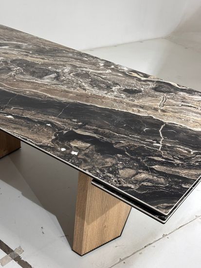 Стол МОЦАРТ 200 AMADEUS POLISHED, керамика / Дуб монтана