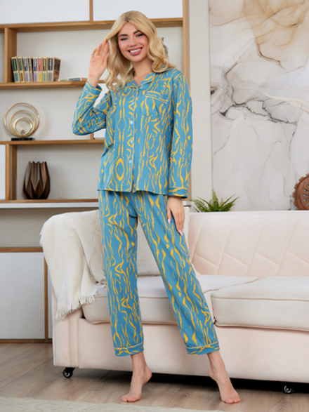 Пижама штаны и рубашка д/р B2616