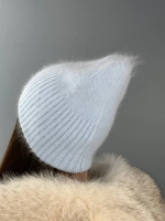 шапка ангора зимняя пушистая вязаная модная