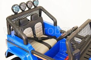 Детский электромобиль River Toys Jeep T008TT синий фото №8