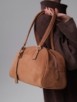 Замшевая сумка DBR 31358 св.коричневый/велюр