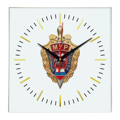 Настенные часы "Эмблема МУР 02 48" Декор для дома, подарок