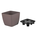 Горшок цветочный Vienna 1,5л с дренажной вставкой, горький шоколад