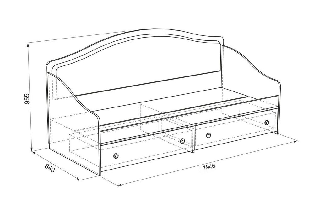Детская «Алиса» №1 (белый/крем), ЛДСП/МДФ, Мебельсон