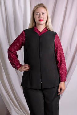 Жилет без подклада 3390ВЕ, черный #70Ч063390ВЕ