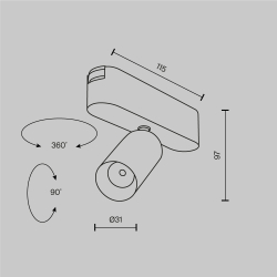 Трековый магнитный светильник Maytoni Focus LED TR103-1-5W4K-M-W