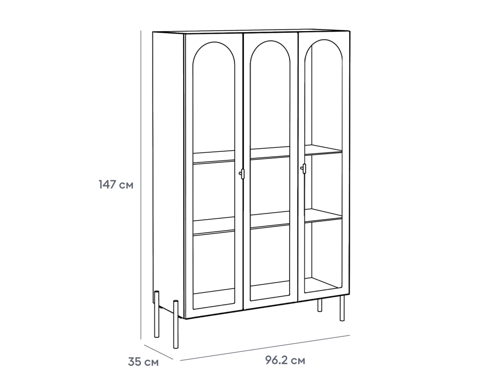 Витрина 3-х дверная Banksy