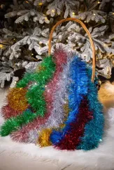 Мишура Эконом 3-х слойная д.100 мм., дл.2 м.,бирюза, КАЗ КОМ (Г-243/бирюза)