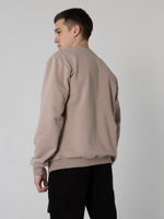 Свитшот бежевый с карманом и вышивкой Город Горький