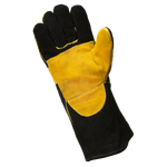 Краги спилковые START Prime усиленная ладонь (желто-черные)