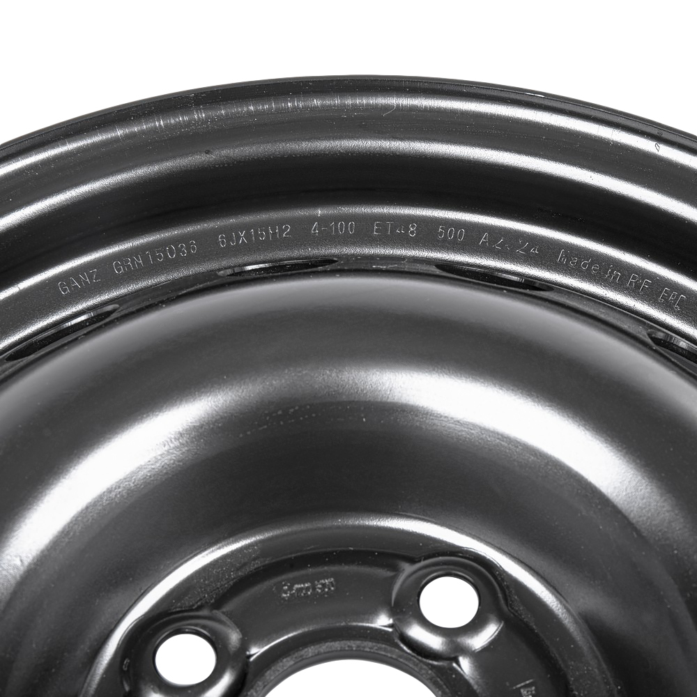 Диск штампованный R15 6J 4x100/54.1 ET48 GANZ Black GRN15036