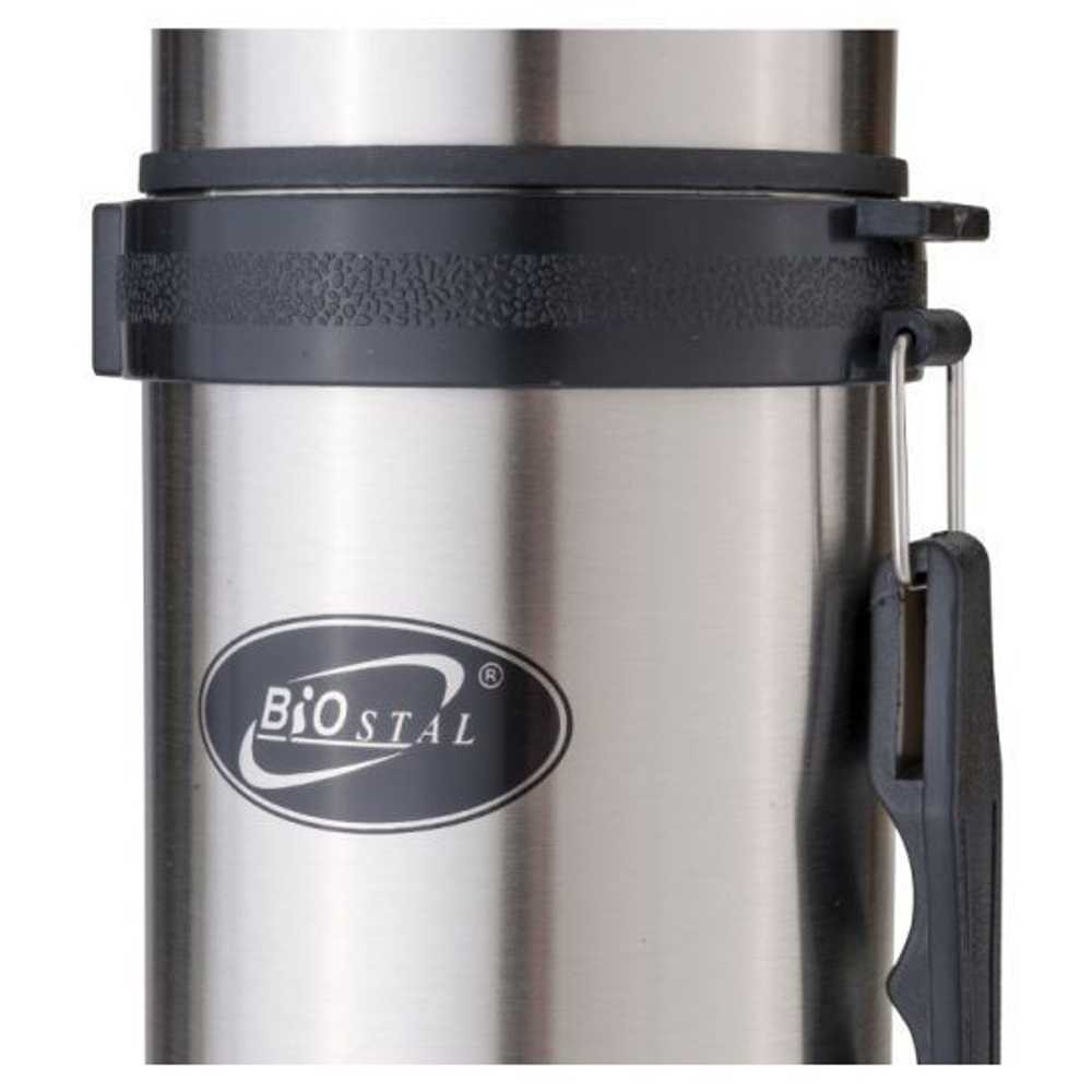 Термос Biostal (1,2 литра) с ручкой, стальной
