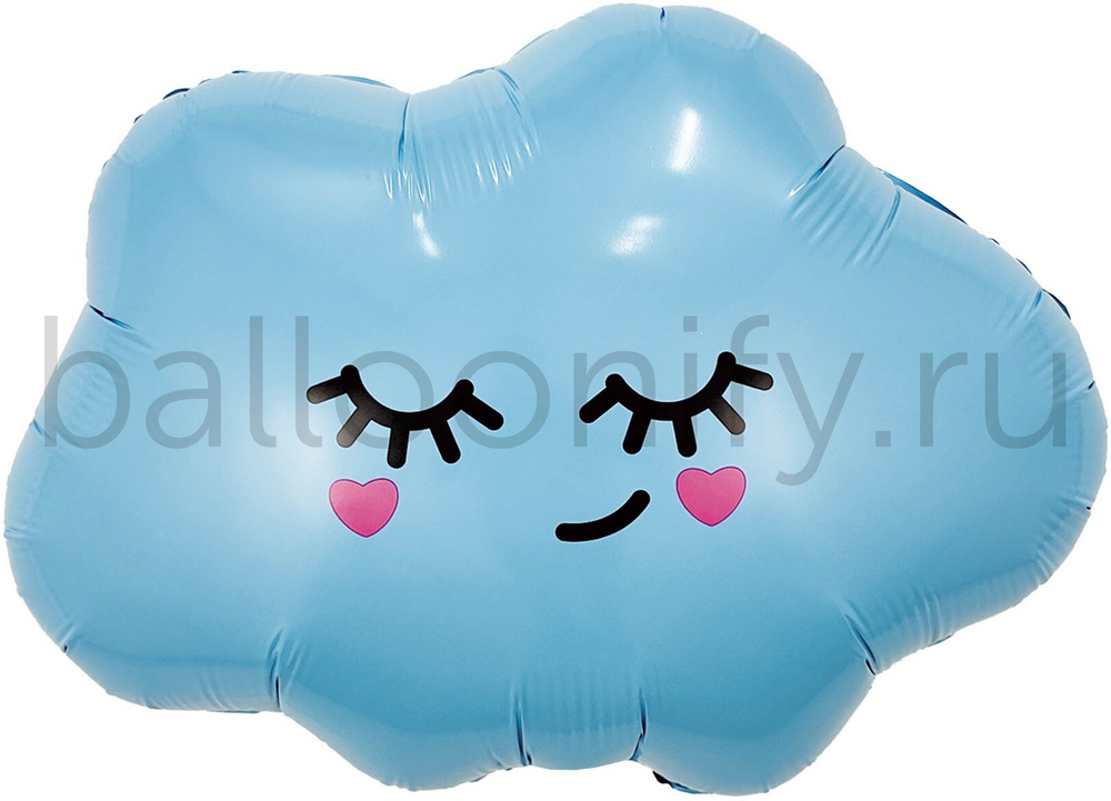 Шар (26''/66 см) Фигура, Облако, Голубой, 1 шт. в уп.