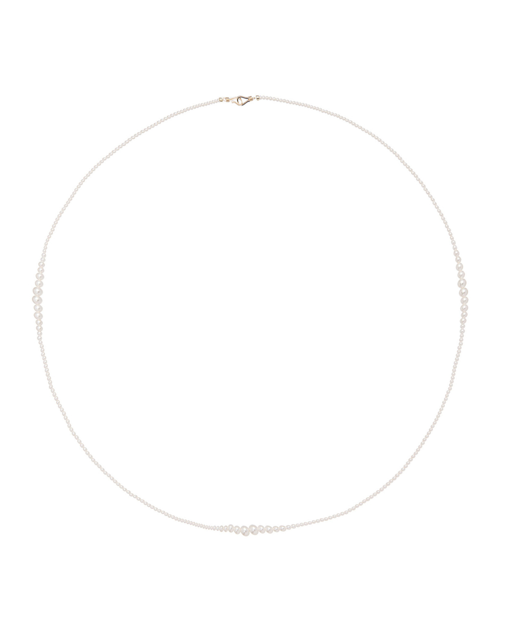 Колье длинный розовый жемчуг, золотой замок