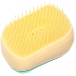 Расческа массажная компактная «Harizma», цвет мятный/желтый, в пластиковой коробке, 8*6 см