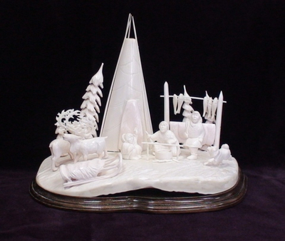 Остяцкое хозяйство, скульптура из рога лося