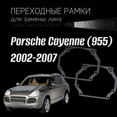 Переходные рамки для замены линз в фарах Porsche Cayenne (955) 2002-2007