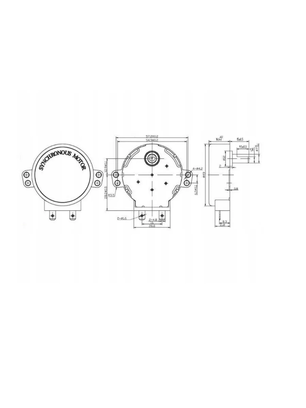 Двигатель микроволновки (Мотор) вращения тарелки микроволновой печи Галанз Galanz SS-5-240-TD