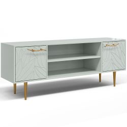 Тумба под ТВ Арт Колор leaves 155см Стайл Голд Серый дым