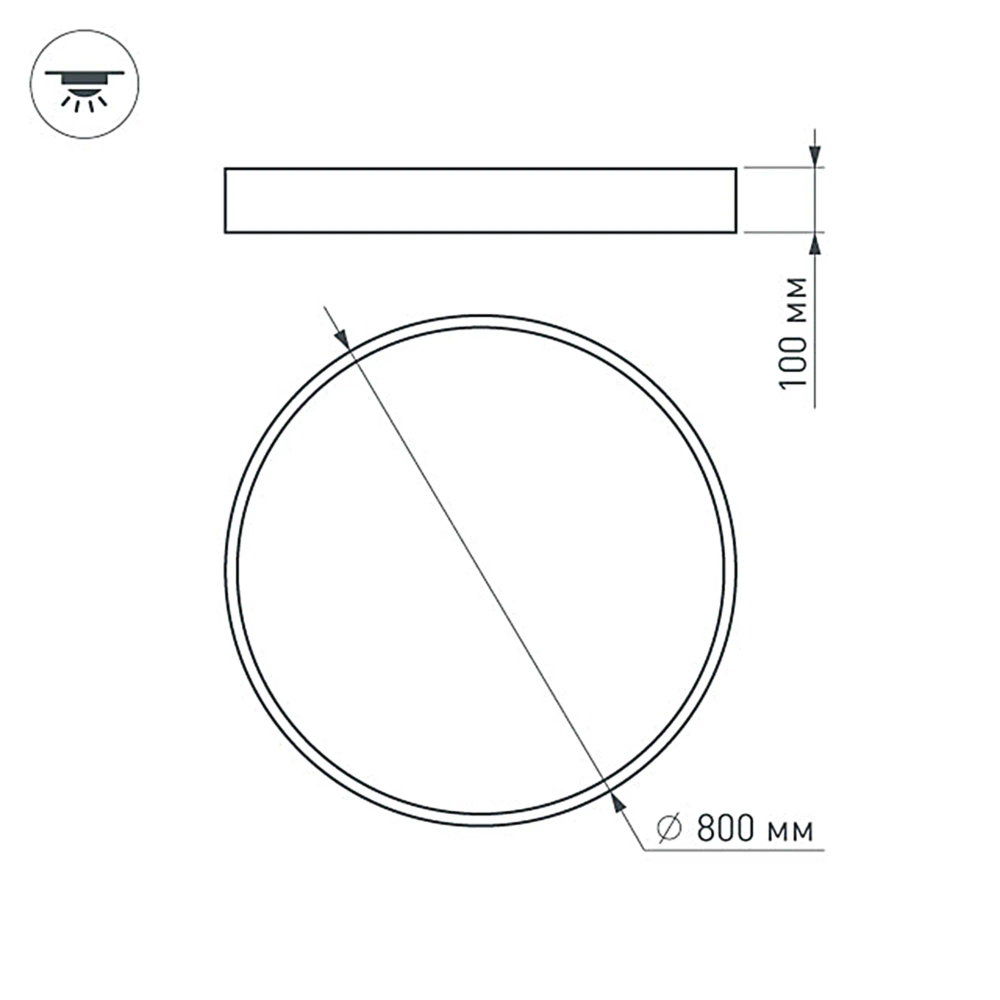 Светильник SP-TOR-PILL-PRISM-R800-94W Day4000 (WH, 100 deg, 230V) (Arlight, IP20 Металл, 3 года) 022133(4)