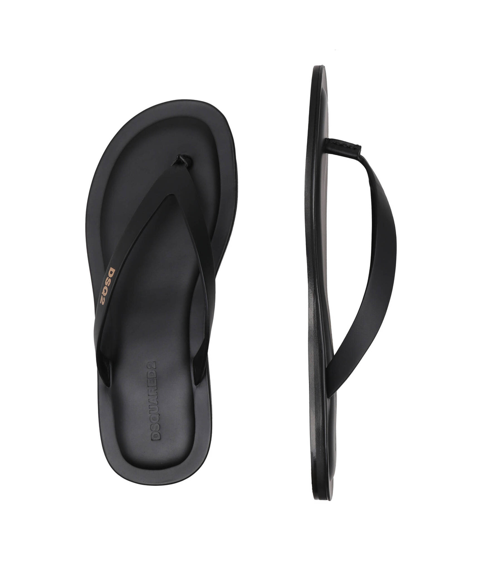 Кожаные вьетнамки Dsquared2 - черный(FSM0074 01500001)