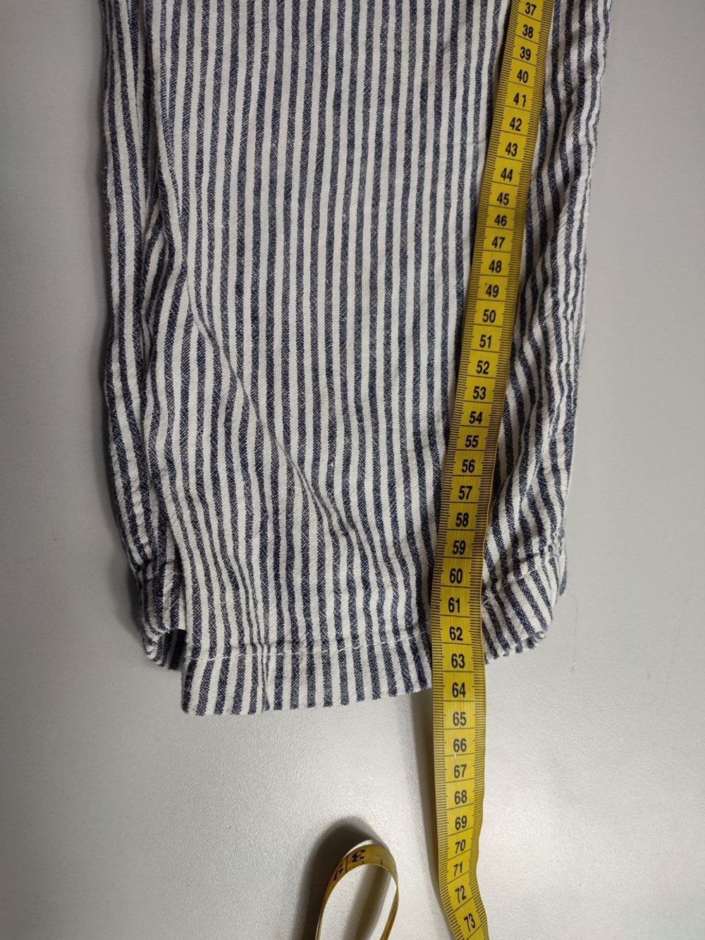 Брюки Colin's в полоску льняные, маркировка ХS, визуально на 42 размер